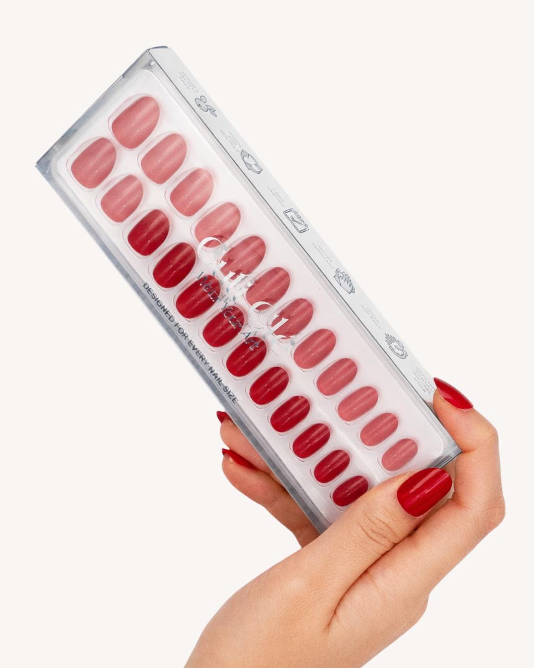 CLASSIC RED SOFT GEL PRESS ONS