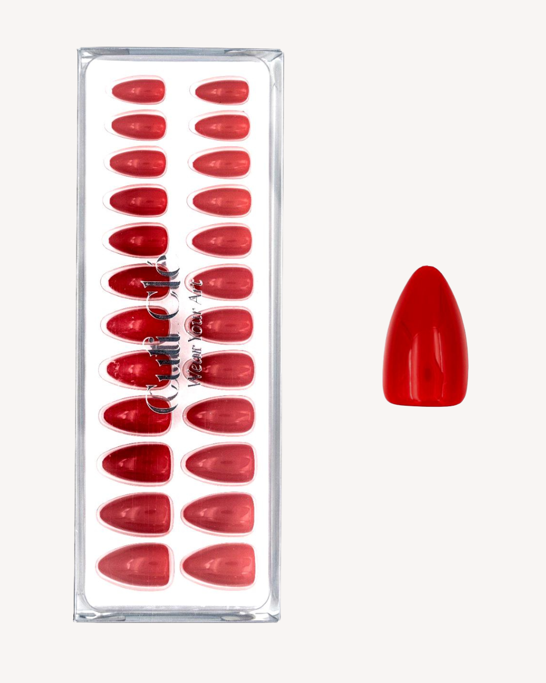 SCARLET MOOD ALMOND SOFT GEL PRESS ONS