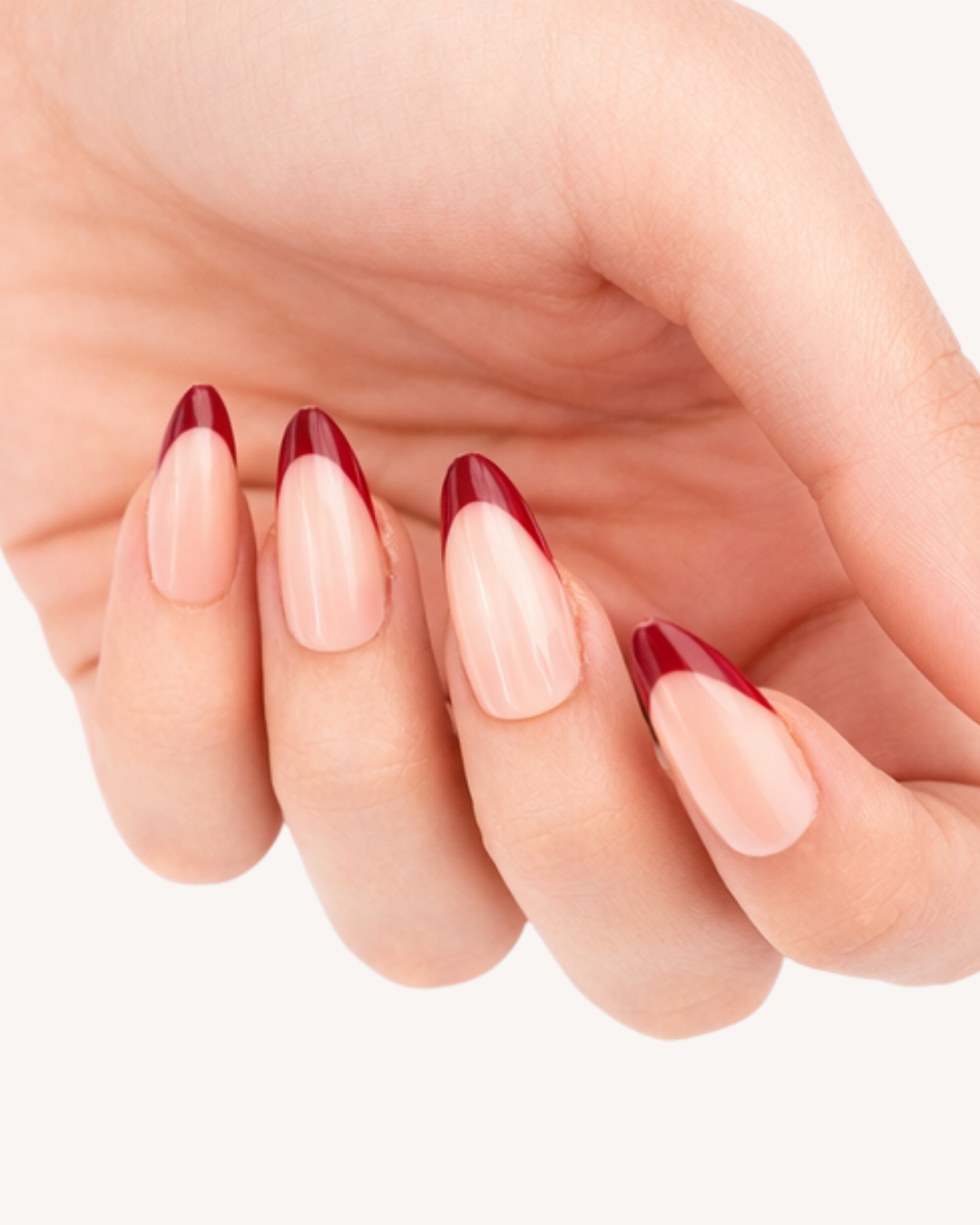 WINE RED FRENCH SOFT GEL PRESS ONS